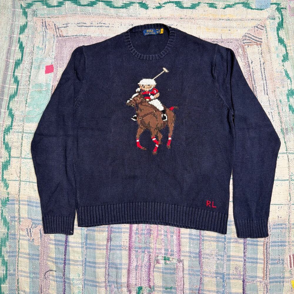 Polo Ralph Lauren Sweater XL Polo Bear Crewneck Pullover